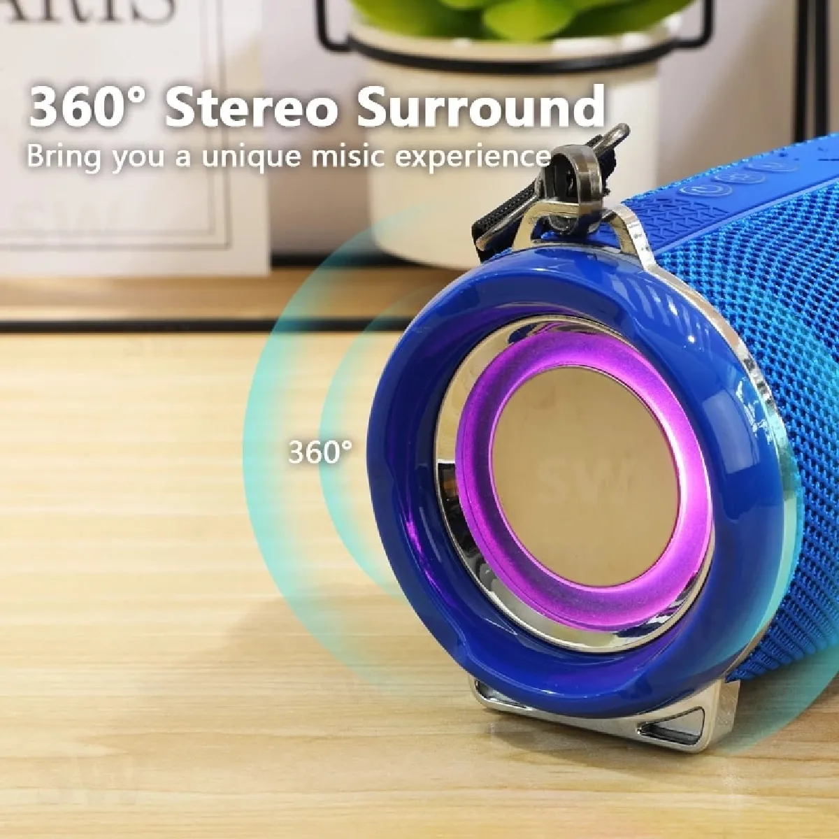 Universal Haut-parleur Bluetooth 50W HiFi extérieur - Bleu