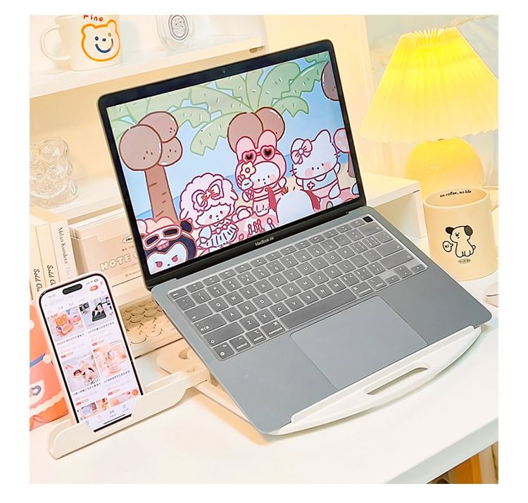 Yunikon - Opvouwbare plastic laptopstandaard / telefoonhouder / set (verschillende ontwerpen)