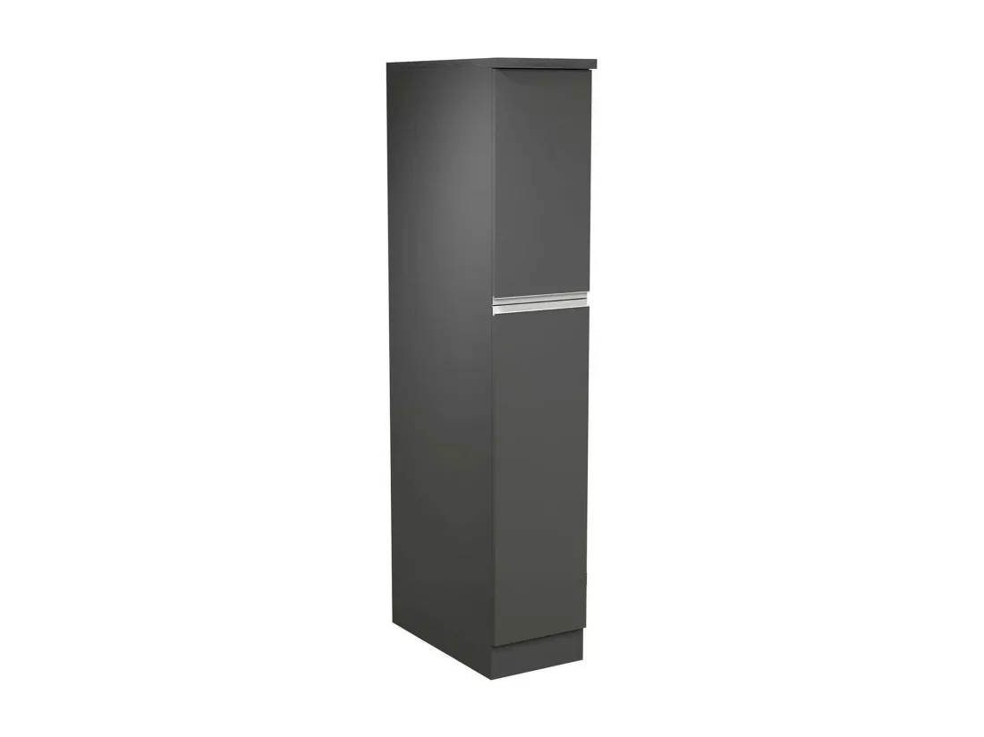 Buffet de Cuisine Dcasiragh, Armoire polyvalente, Meuble de kitchenette, Support réfrigérateur multifonctionnel, 100% Made in Italy, 30x60h165 cm, Anthracite et Ardoise