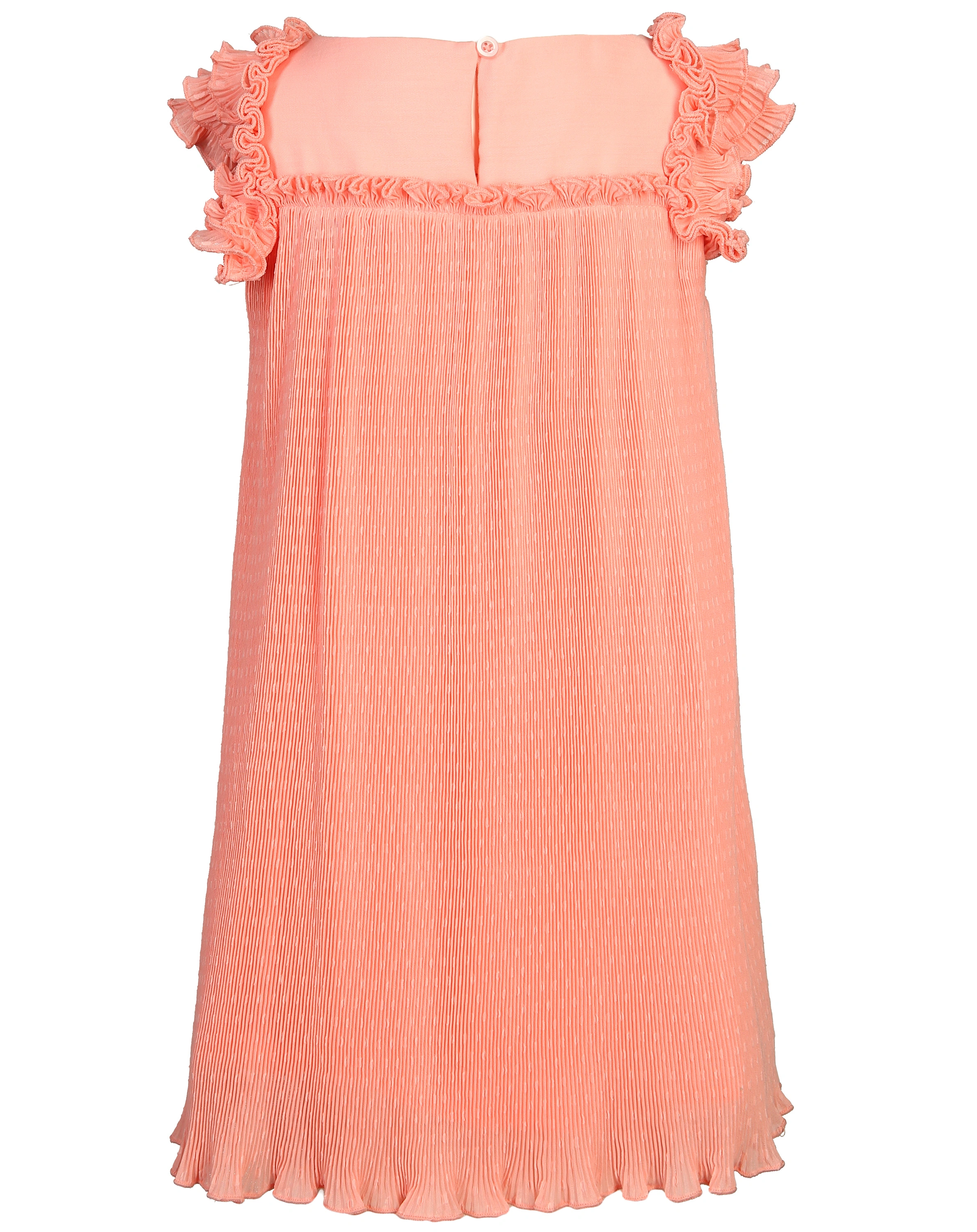 Kurzarmkleid PLISSEE in flamingo