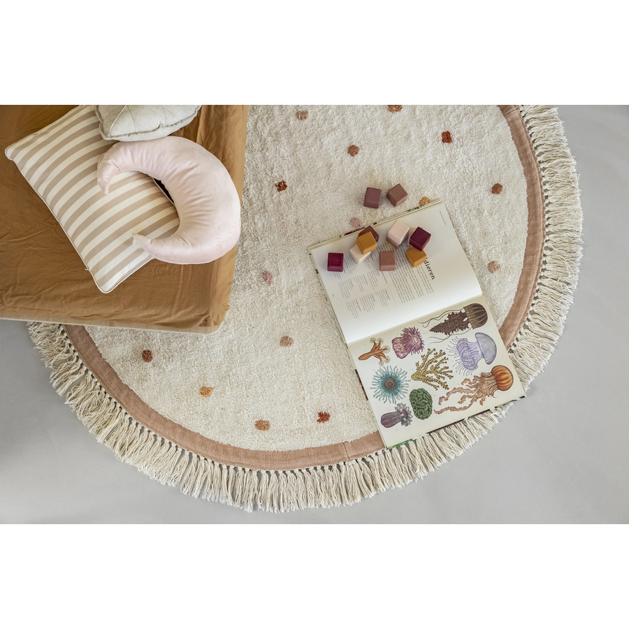 Tapis Petit Kinderteppich Valerie cream pink Ø 130 cm