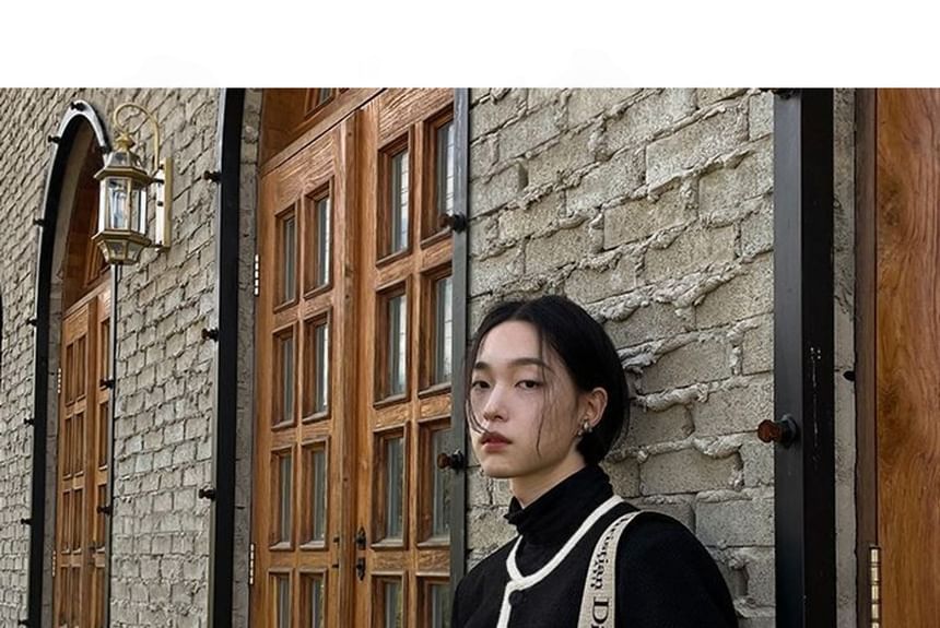 SeoulPop - Unisex tweedjas met contrasterende afwerking