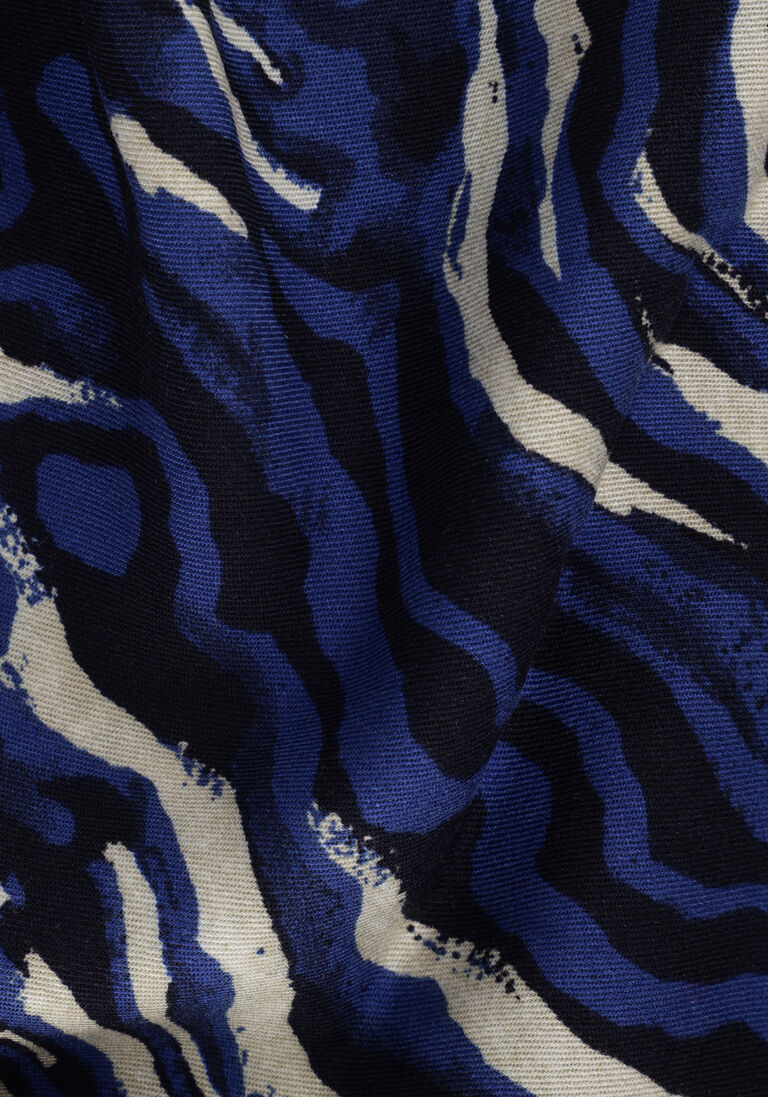 ANOTHER LABEL blauwe another label minirok fleurine wavey skirt