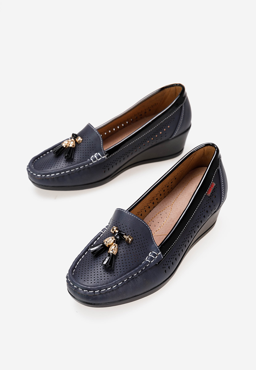 Mocassins à plateforme marine Evomela