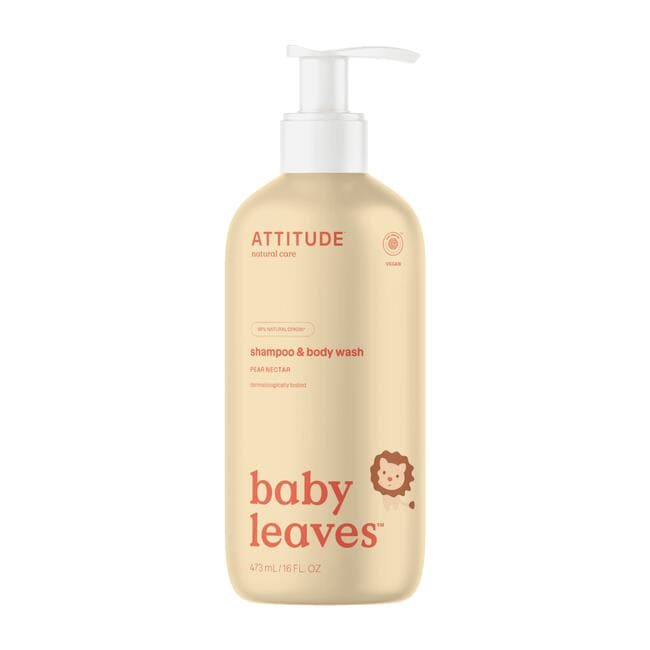 ATTITUDE Baby Leaves 2-in-1 Shampoo & Body wash peer & nectar