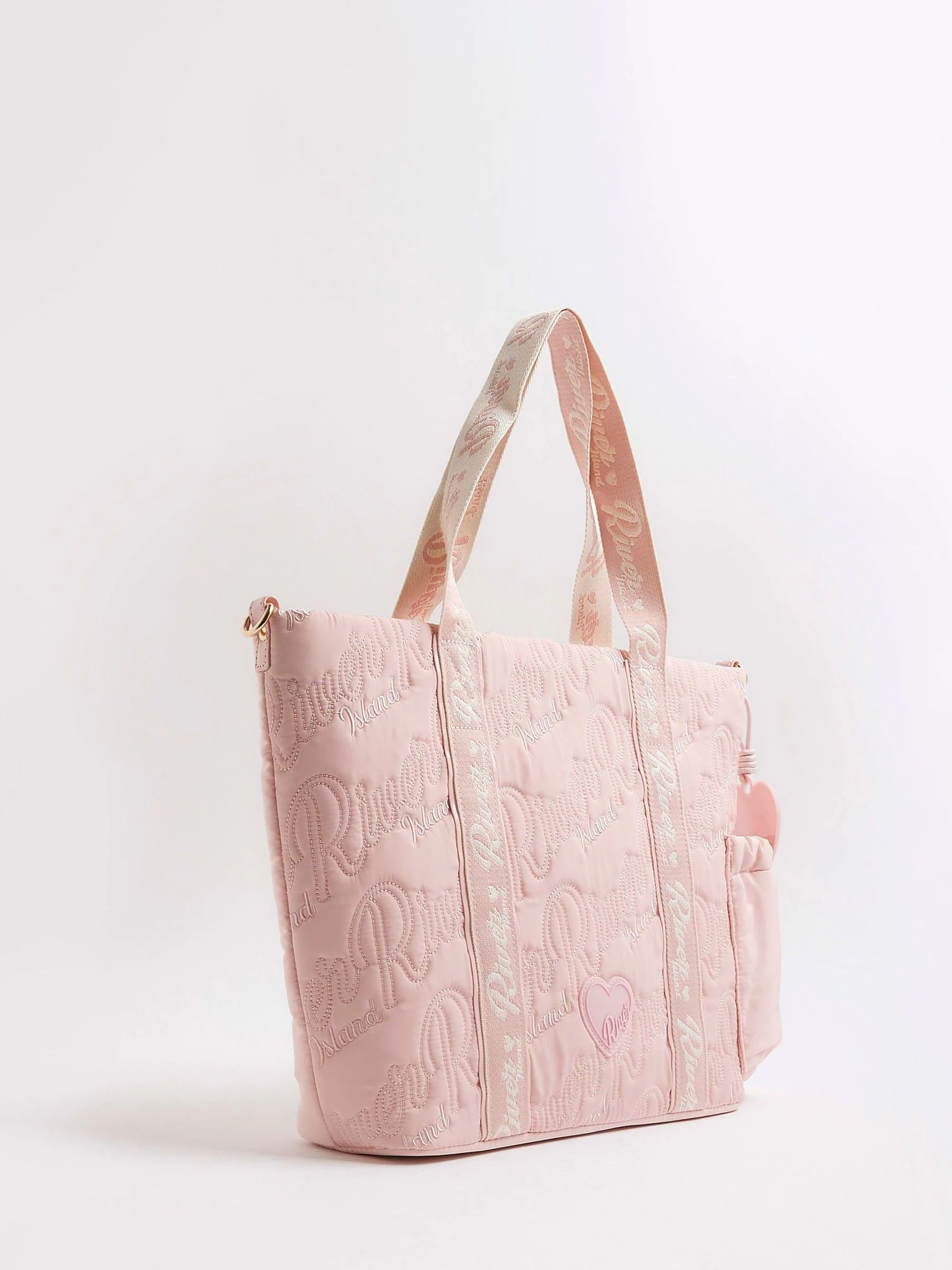 River Island Girls Nylon Script Shopper Bag