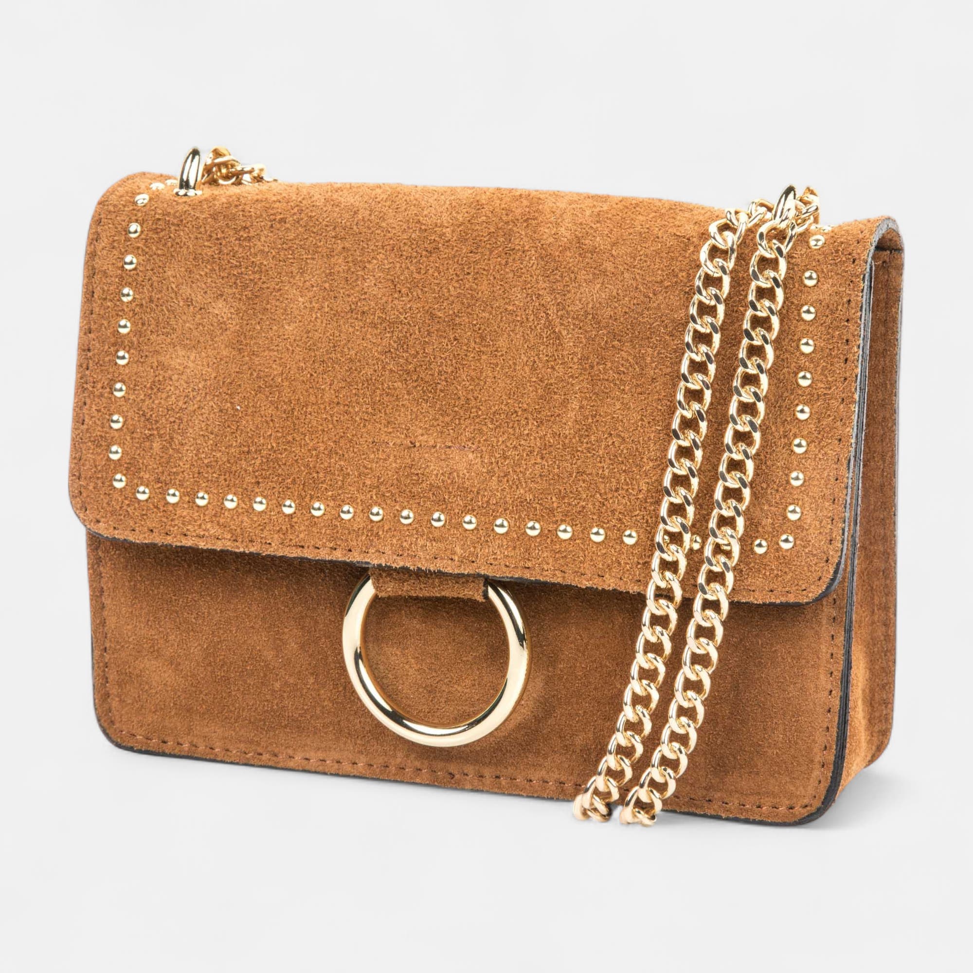 Sac bandoulière en cuir cognac