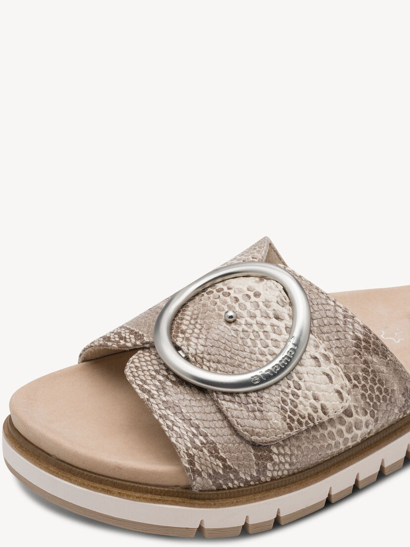 Leren Slipper - beige