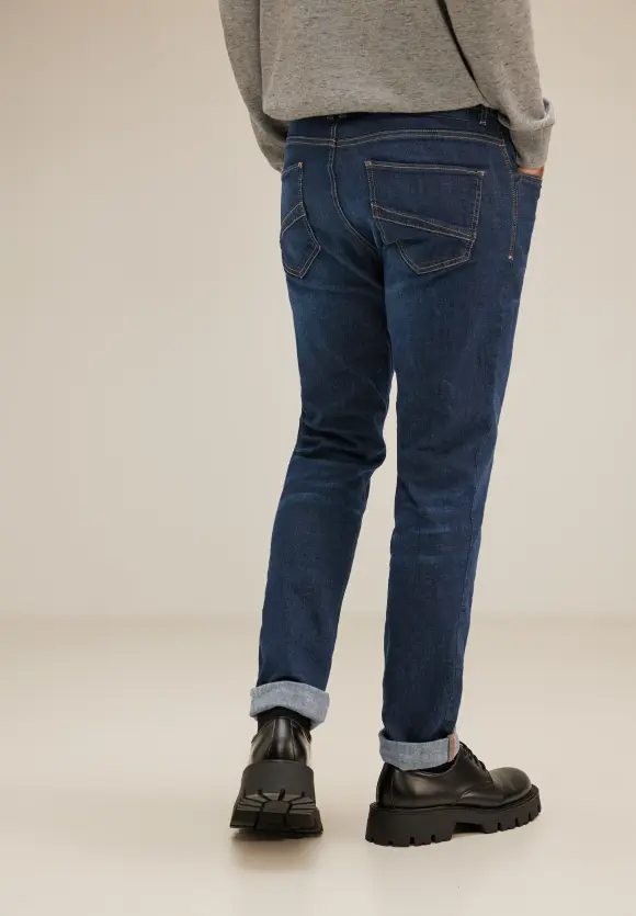 Regular Fit Jeans - indigo blue rinsed wash