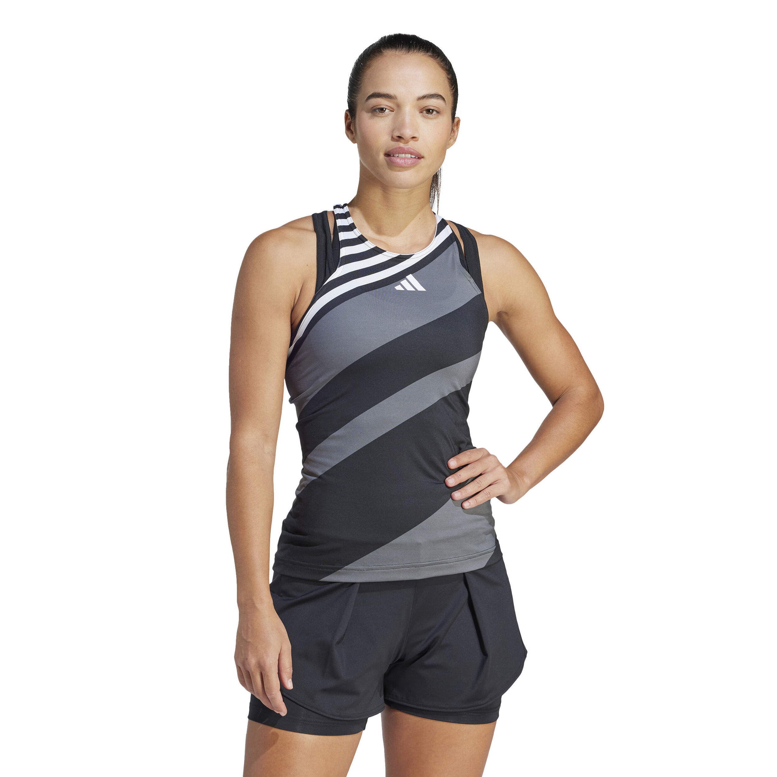 adidas Pro Y-Tank Débardeur Tank Top Femmes - Noir , Multicouleur