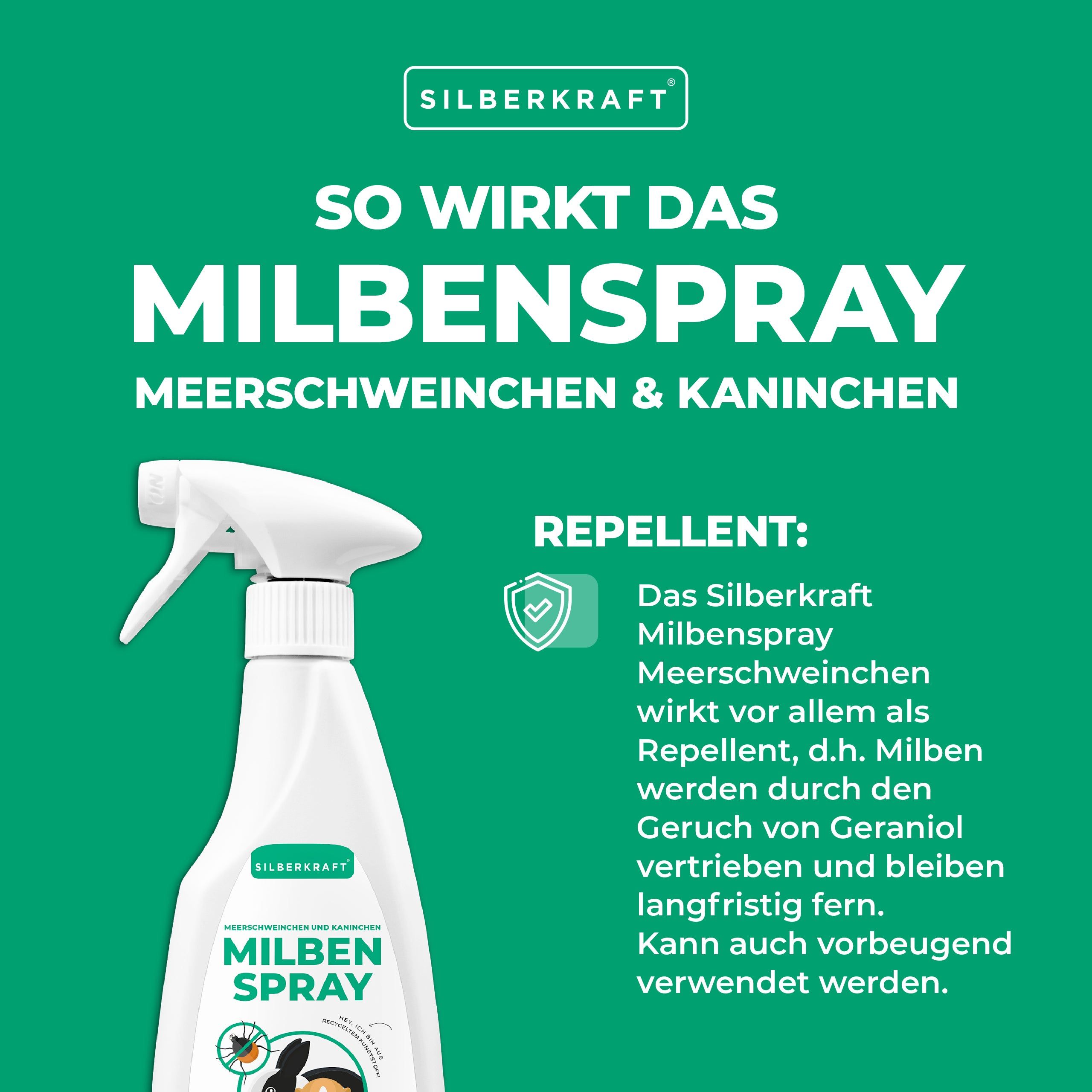 SILBERKRAFT Milbenspray Meerschweinchen & Kaninchen