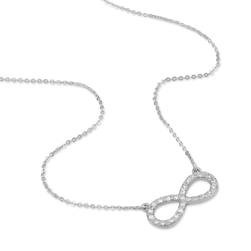 Collier Klothilda Or Blanc Oxyde De Zirconium