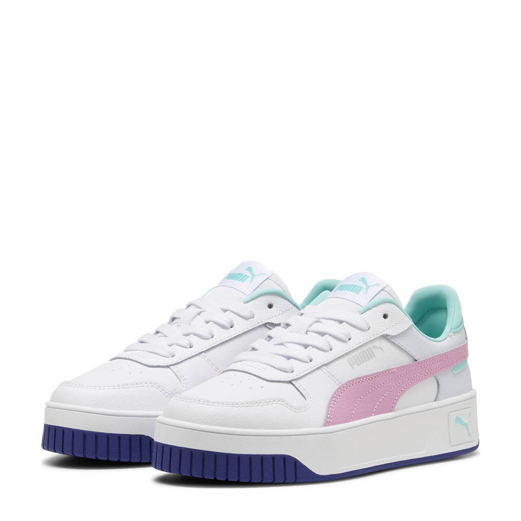 Puma Carina Street Jrsneakers wit/roze/mintgroen