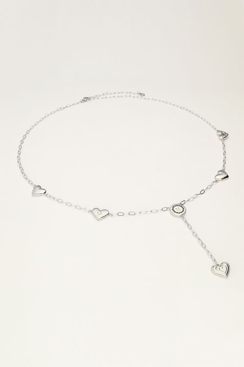 Iconic lange ketting met candy hartjes