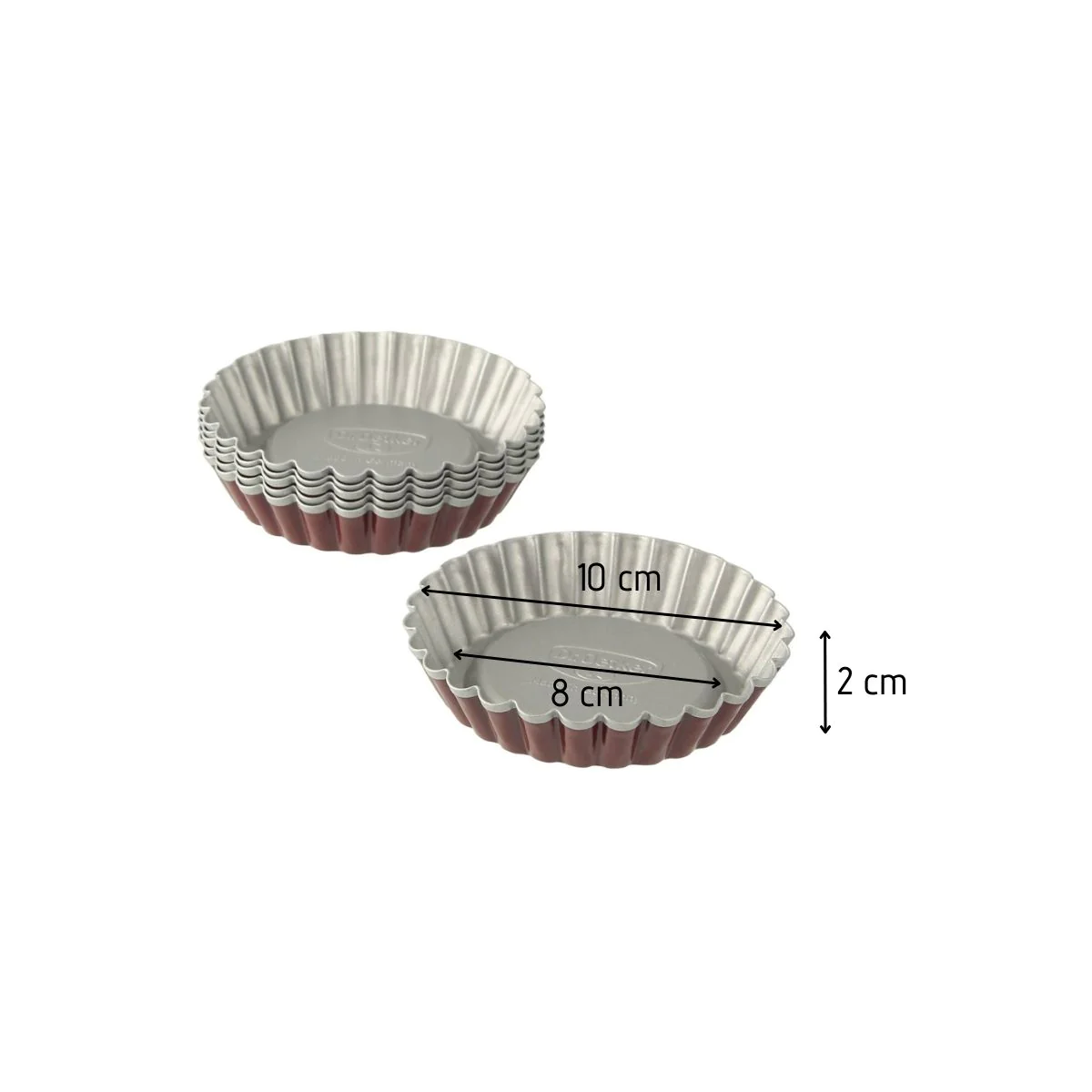 Lot de 6 moules à tartelettes 10 cm Dr. Oetker