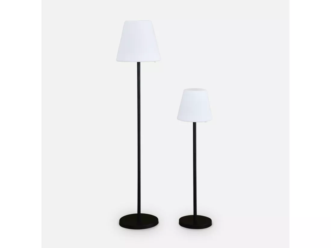 Lampadaire extérieur 150 cm LAMPADA XL LED hybride . lampe multicolore sur pied. luminaire design à batterie. solaire. télécommandé