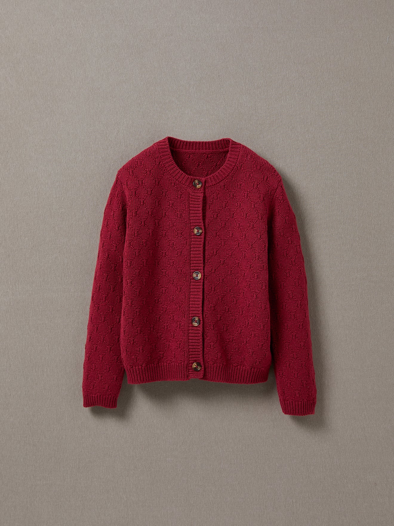 Cardigan losanges Fille en laine