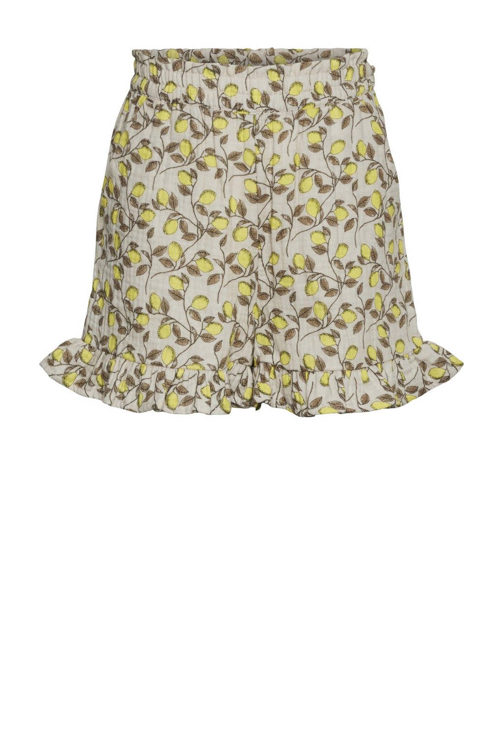 VERO MODA GIRL casual short VMNATALI met all over print geel/wit/bruin