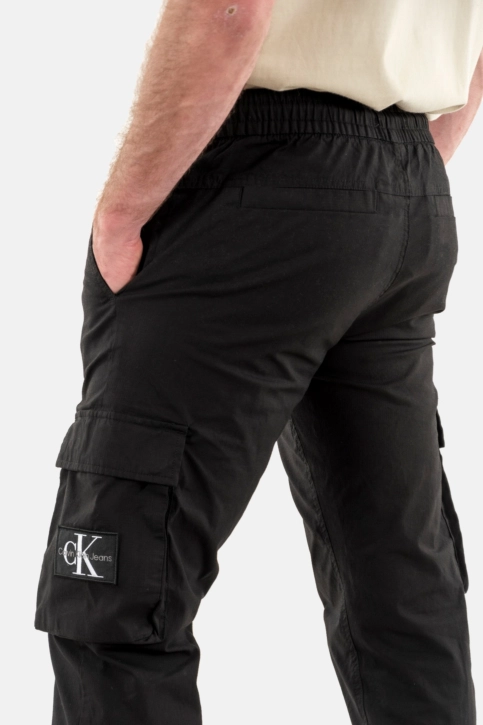 Pantalons calvin klein jeans skinny washed cargo beh black