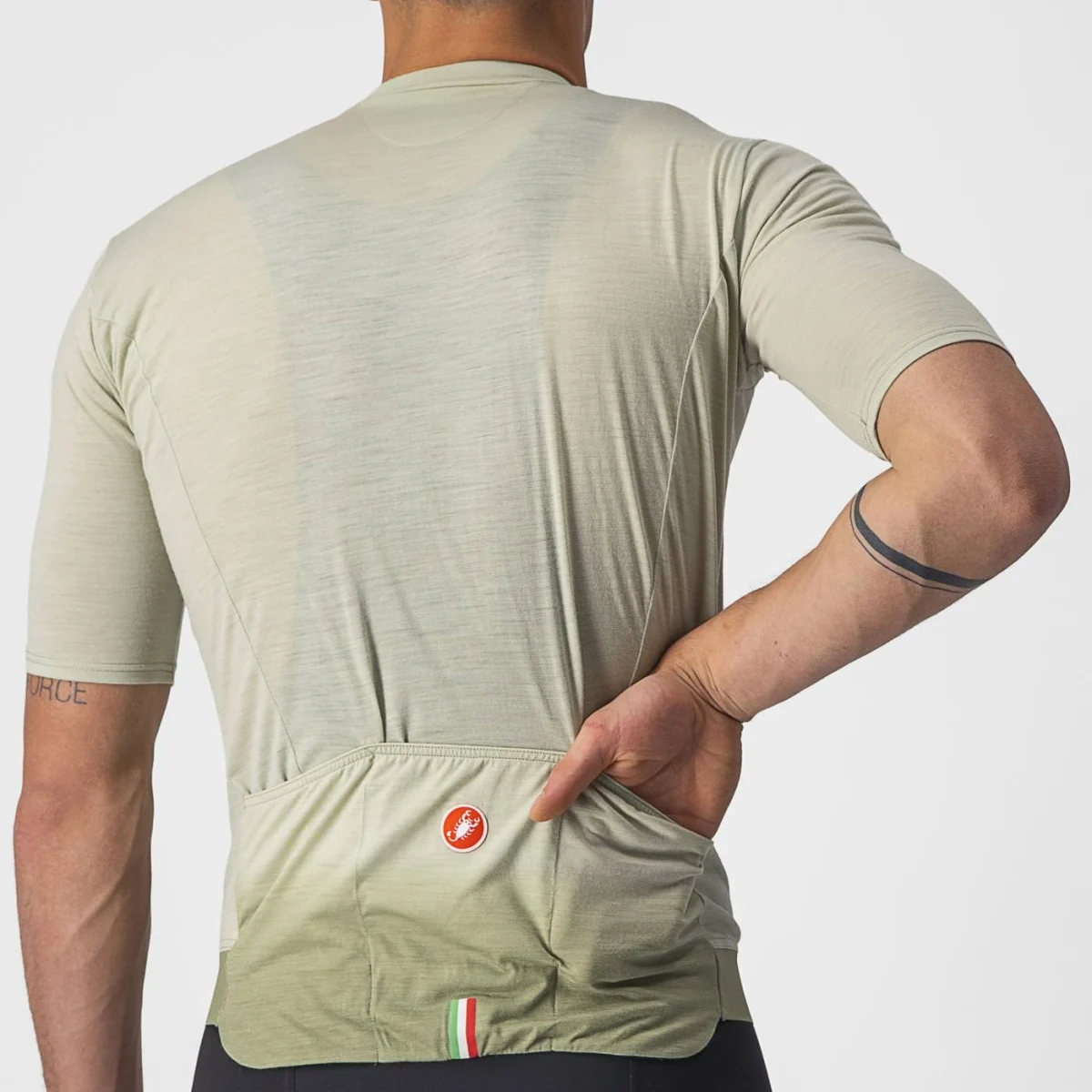 Castelli Essenza kortærmet cykeltrøje Dessert Green herre