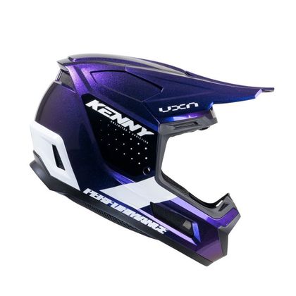 Casque cross Kenny PERFORMANCE 2025 - Violet / Blanc