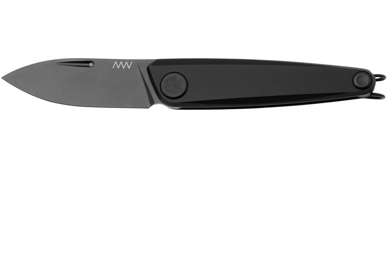 ANV Knives Z050BB, Z050-010 DLC Sleipner, Dural Black Aluminium, zakmes