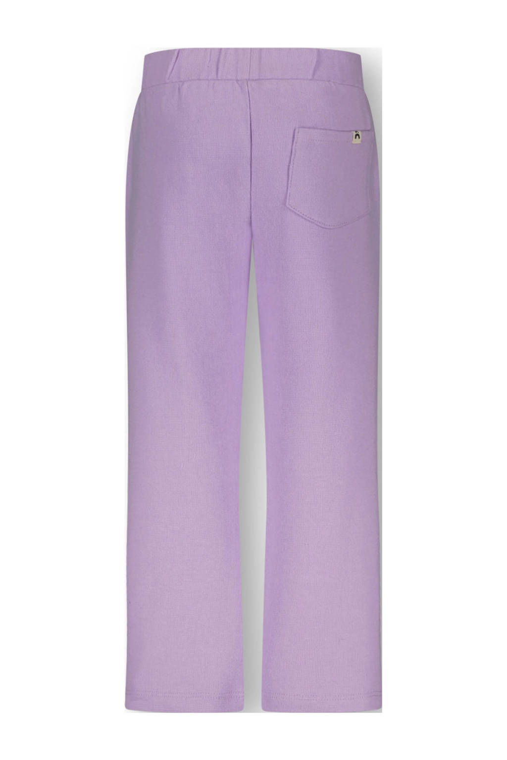 The New Chapter regular fit broek met printopdruk en borduursels lila
