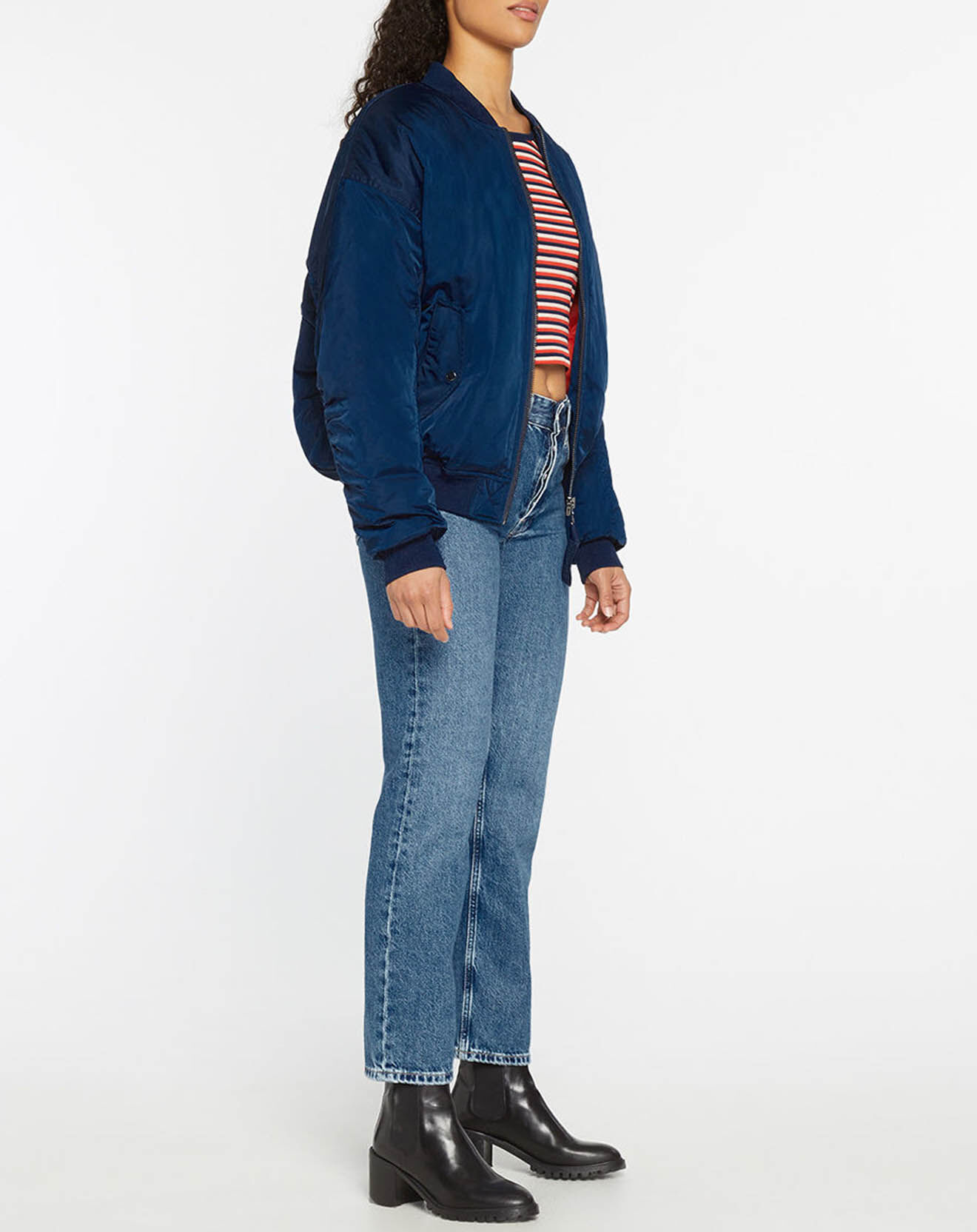 Pepe Jeans Bombers Fronce Int bleu foncé