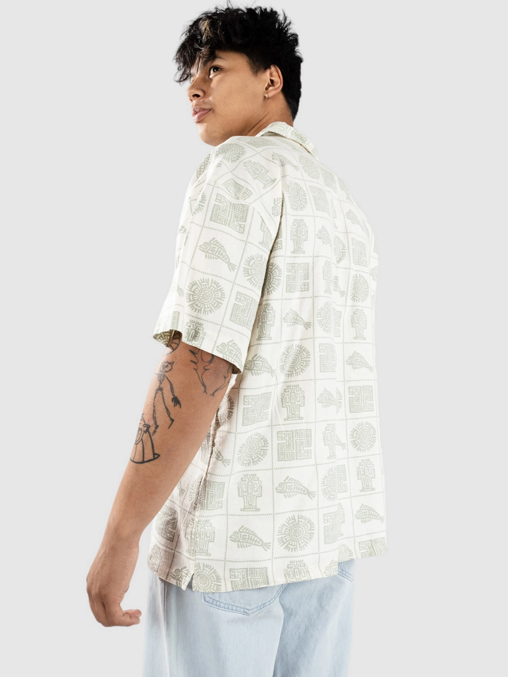 Denim Project Printed Linen Resort Shirt objects print