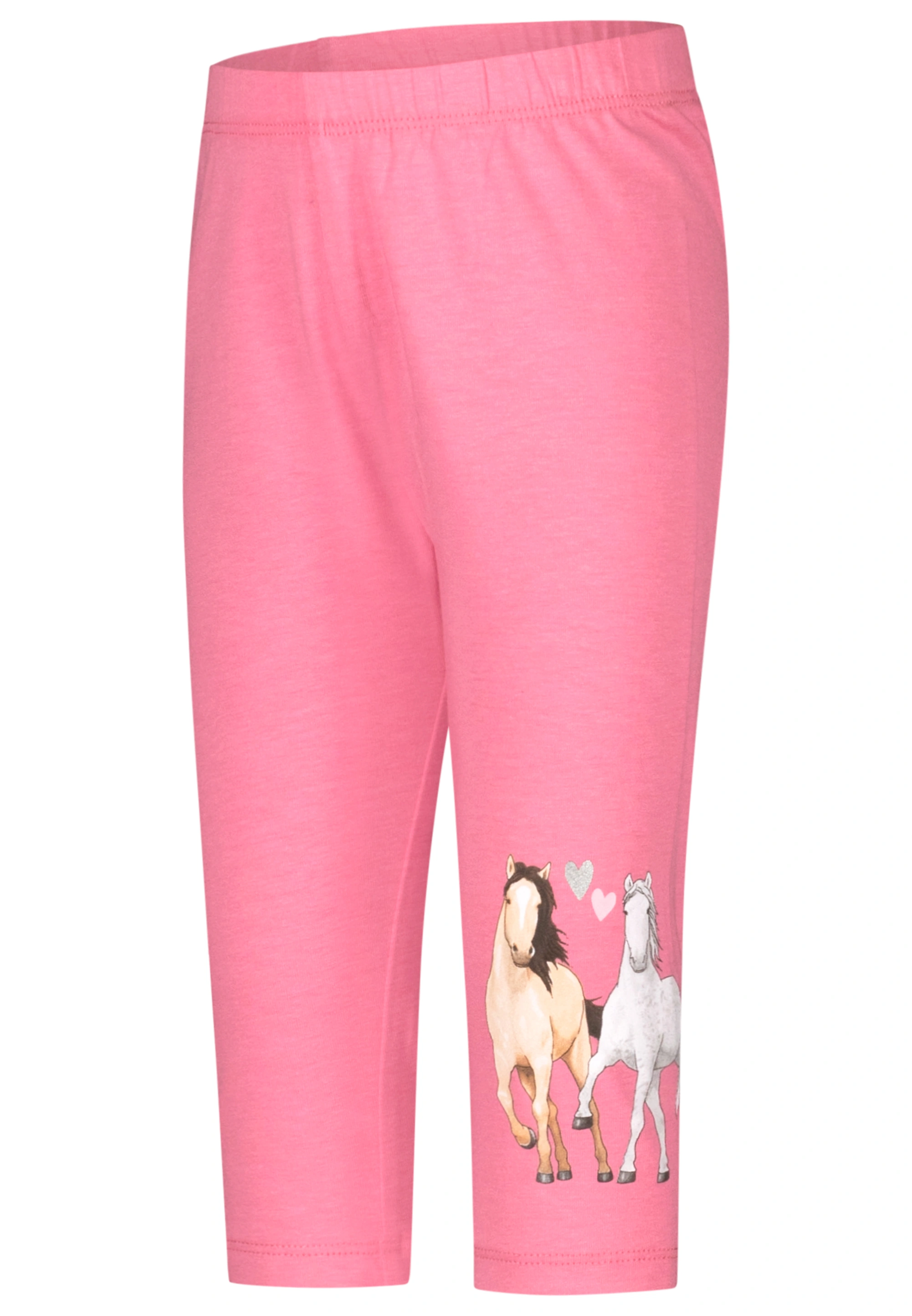 Capri-Leggings HORSE LOVE in aurora pink