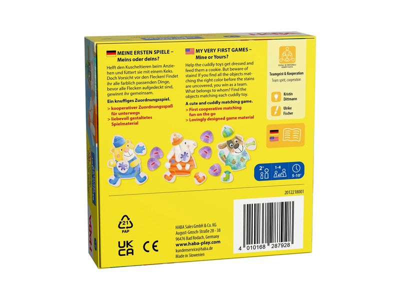 Haba Meine ersten Spiele To Go Meins oder deins? Kinderspiel