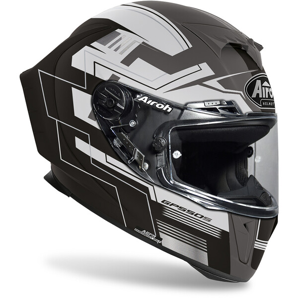 Airoh - Casque GP 550 S Challenge Noir Mat / Blanc / Gris