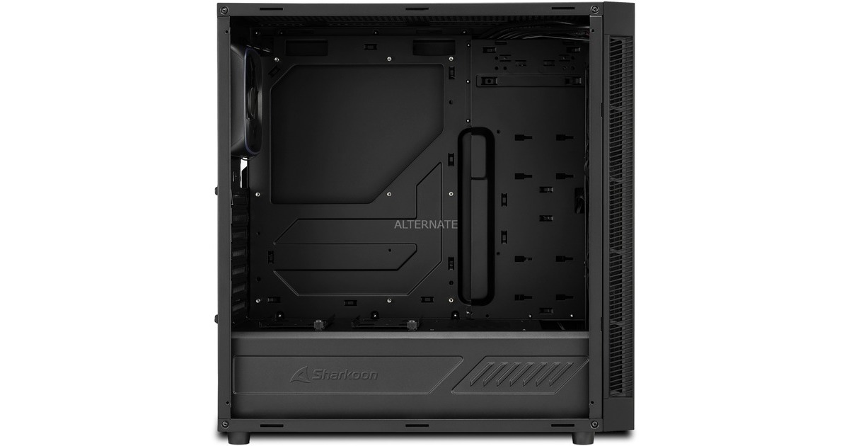 SharkoonTG6 RGB midi tower behuizing  (Zwart | 4x USB-A | RGB | Tempered Glass)