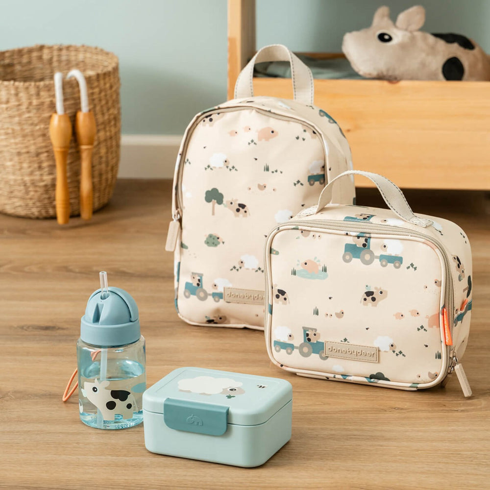 Køb DonebyDeer Blue Tiny Farm Tiny Madkasse Med Snack Picks
