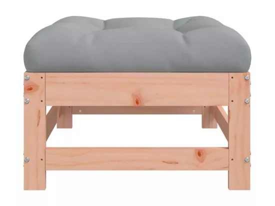 Repose-pied de jardin avec coussin bois massif douglas