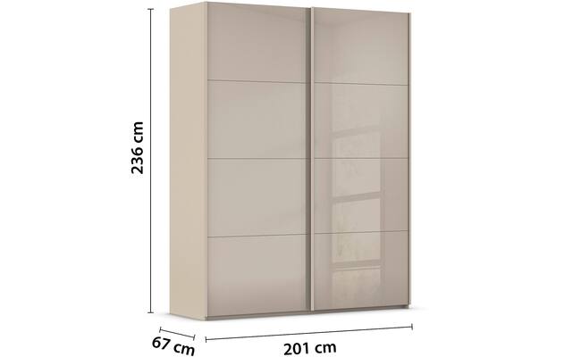 Kledingkast Finca Glans Glas
