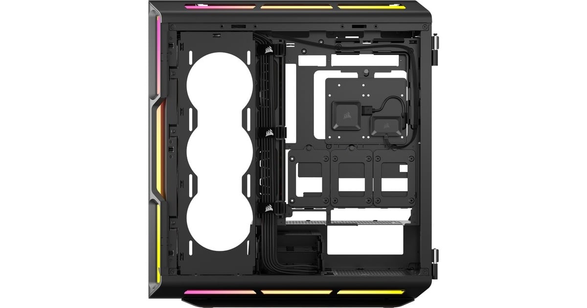 CorsairiCUE LINK 5000T LX RGB midi tower behuizing  (Zwart | 4x USB-A | 1x USB-C | RGB | Tempered Glass)
