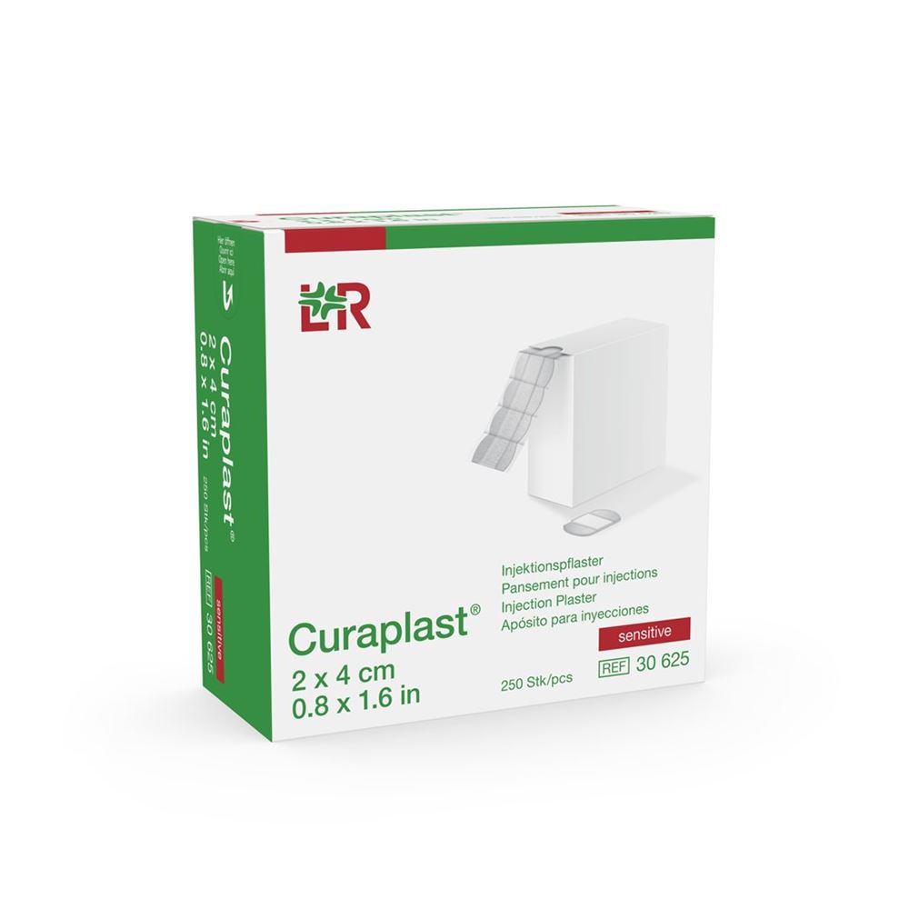 CURAPLAST Sensitive Injektionspfl 2cmx4cm 250 Stk