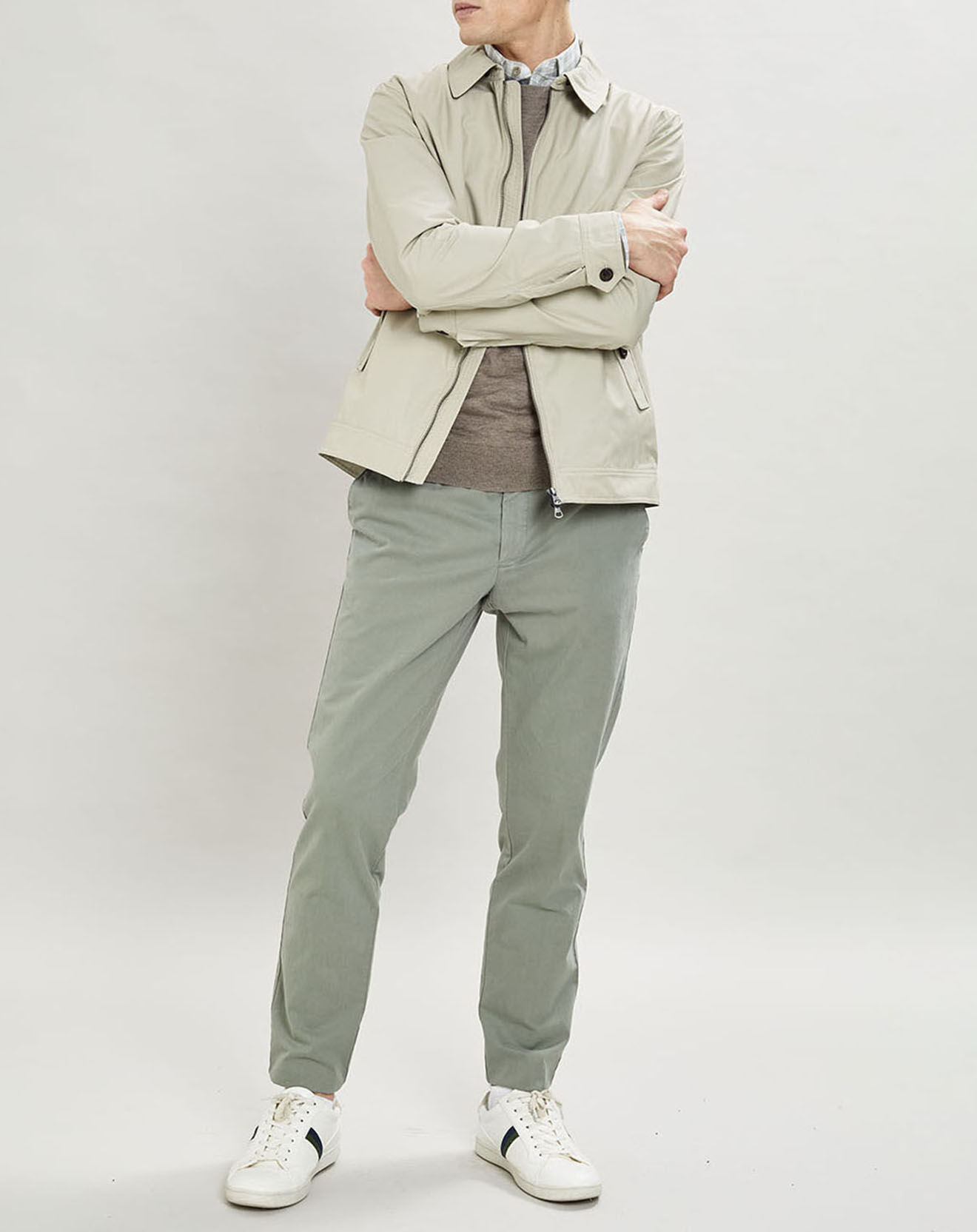 Hackett London Blouson en toile unie beige