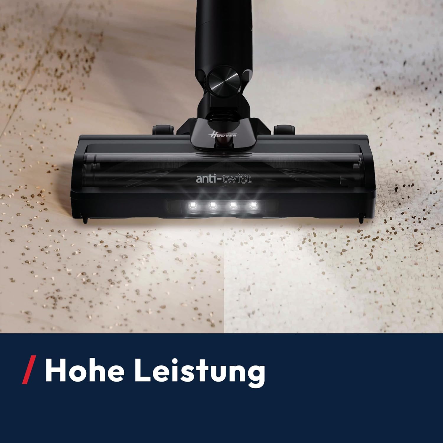 Hoover HF1 Plus Akku Staubsauger mit Anti-Haarverwicklung, Parkfunktion, Staubsauger kabellos mit XL Staubbehälter & LED-Licht, 45min Laufzeit, ideal für Allergiker, Teppich/Hartböden/Auto