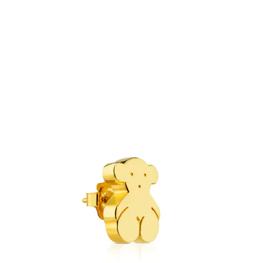 Brincos Sweet Dolls com pequeno motivo de urso dourado