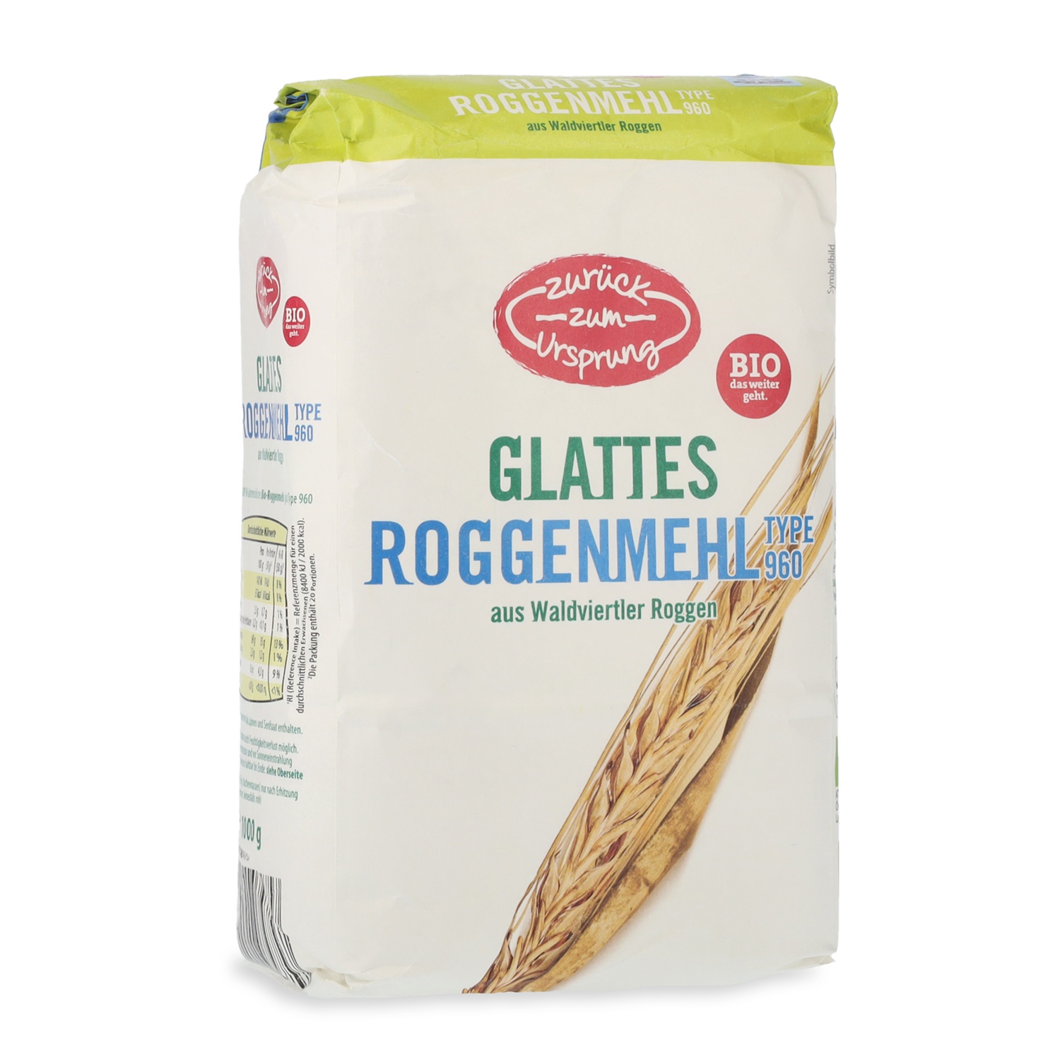 ZURÜCK ZUM URSPRUNG BIO-Roggenmehl, Glatt 1 kg