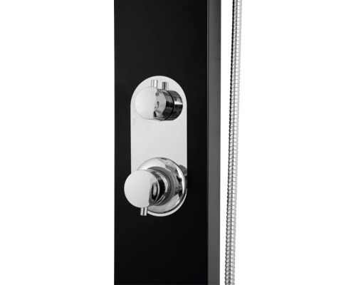 Aurlane Venice douchepaneel, matzwart, ETZST-52MB/WT