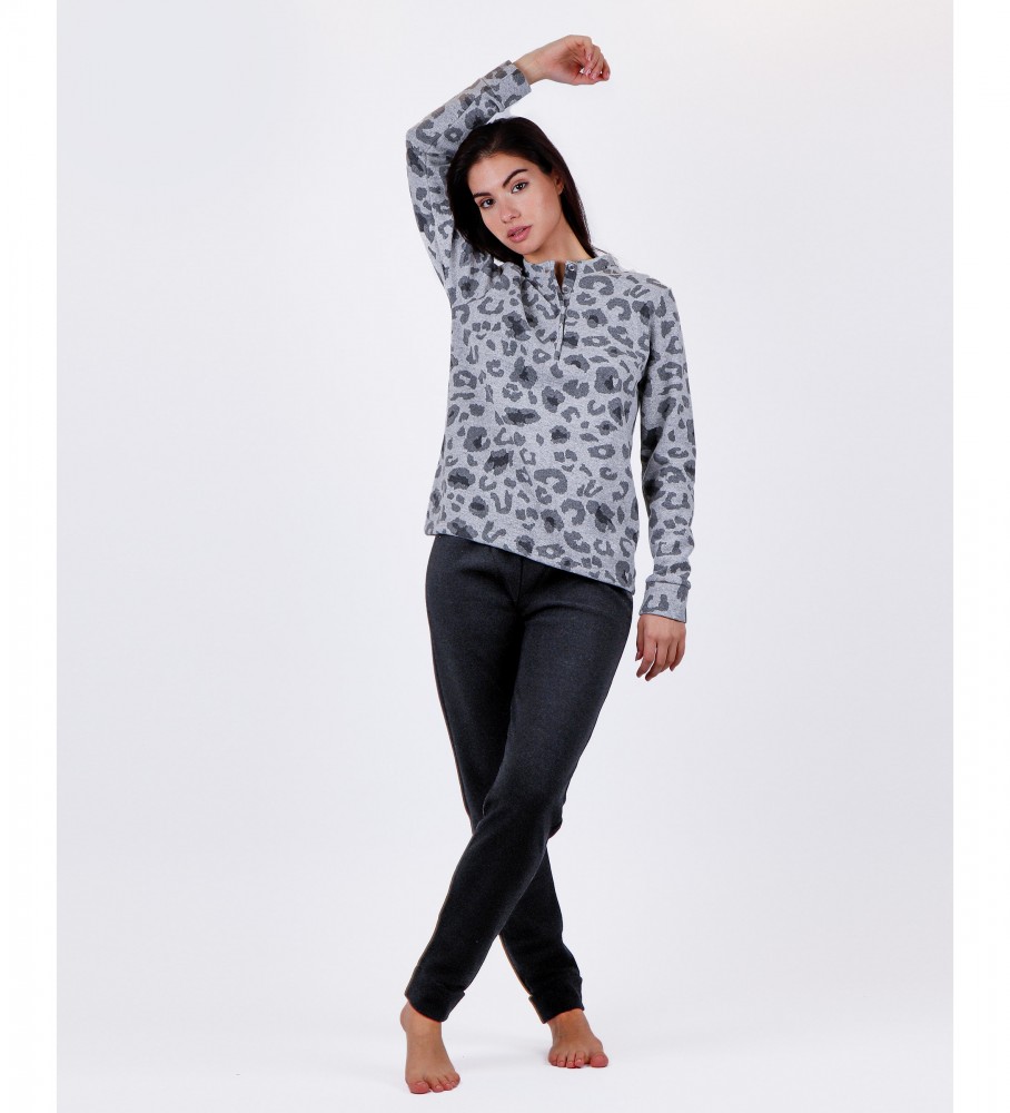 Pijama de pele cinza Admas