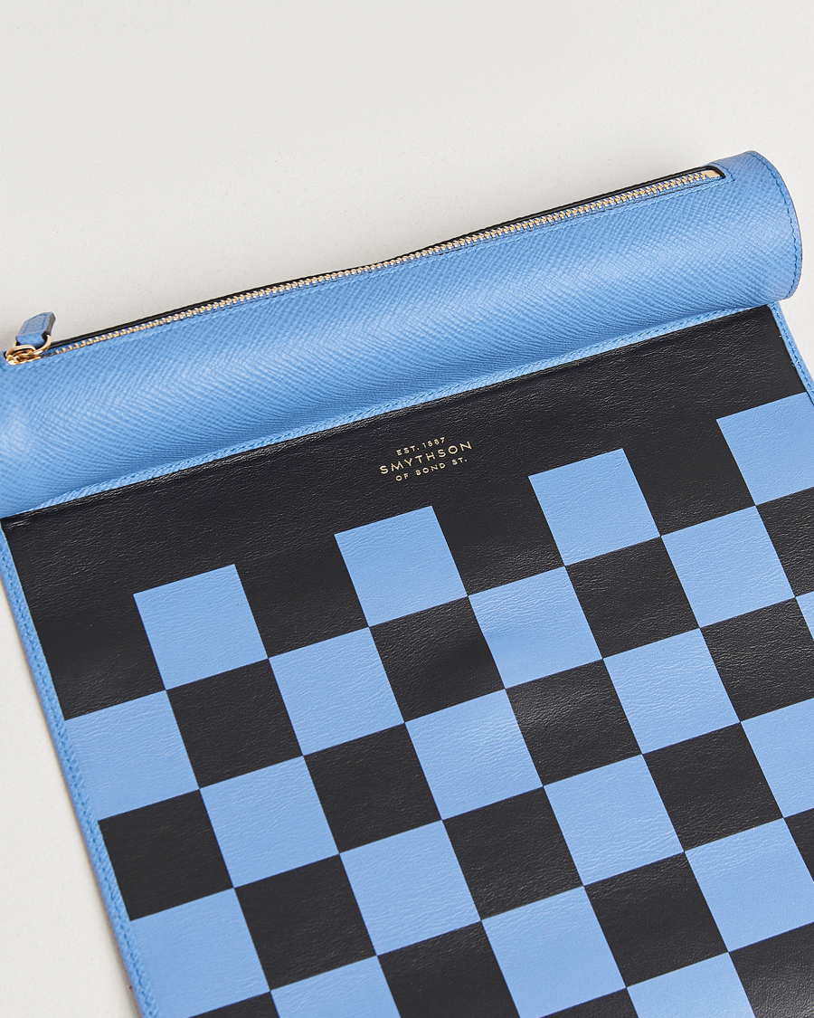 Smythson Panama Chess Roll Nile Blue