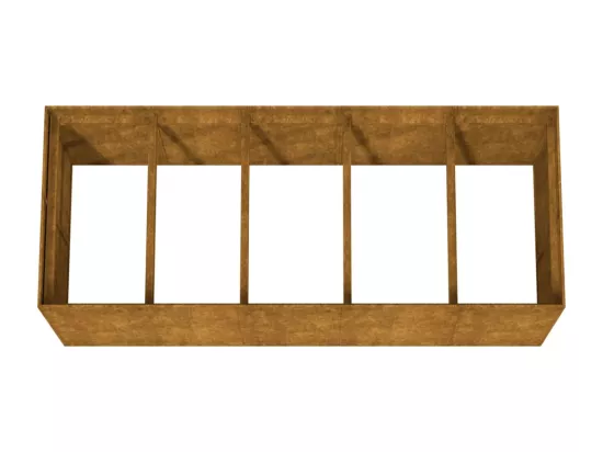 Jardinière bac lit surélevé marron 200 x 80 x 80 cm 02_0039406