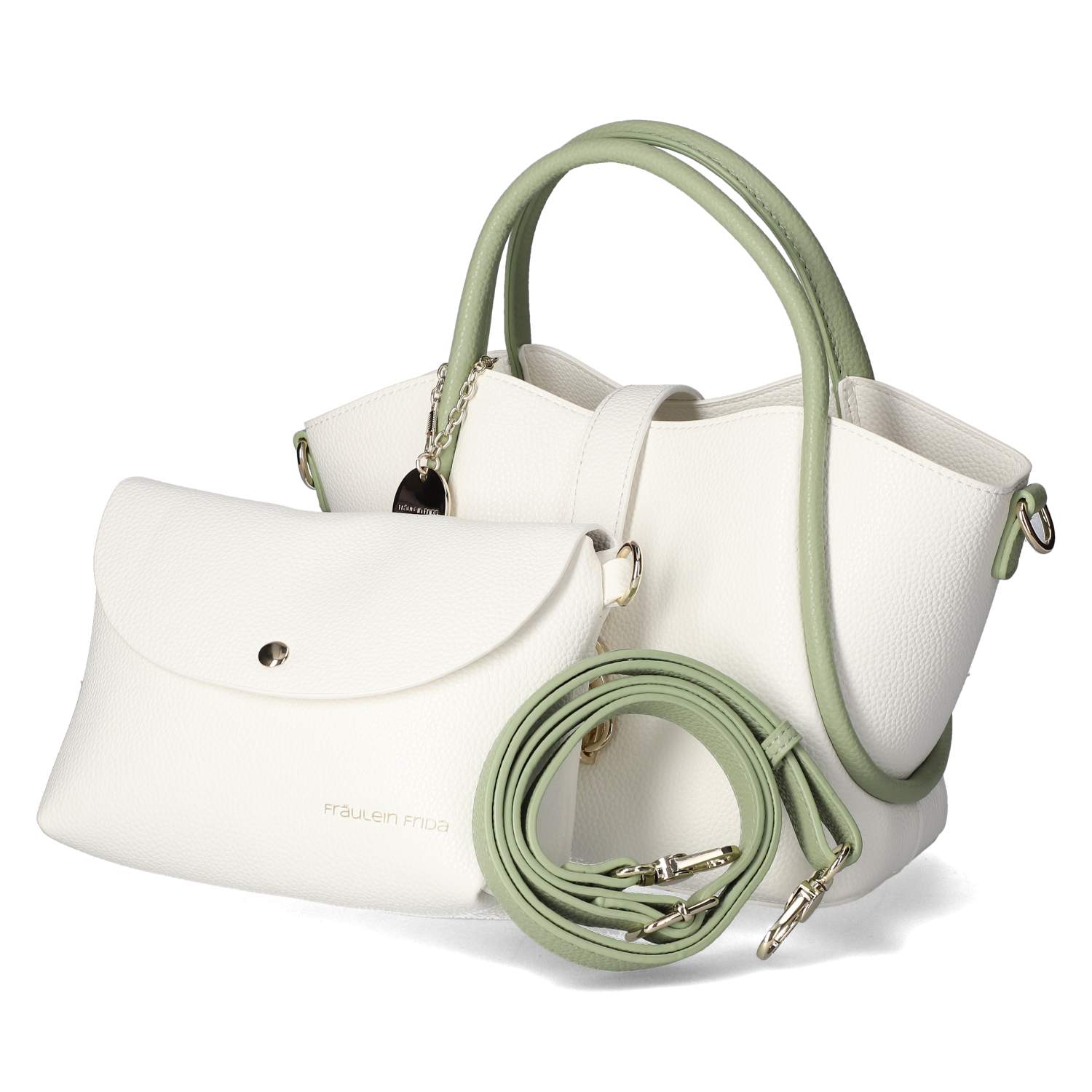 Fräulein Frida Taschenset - white/green