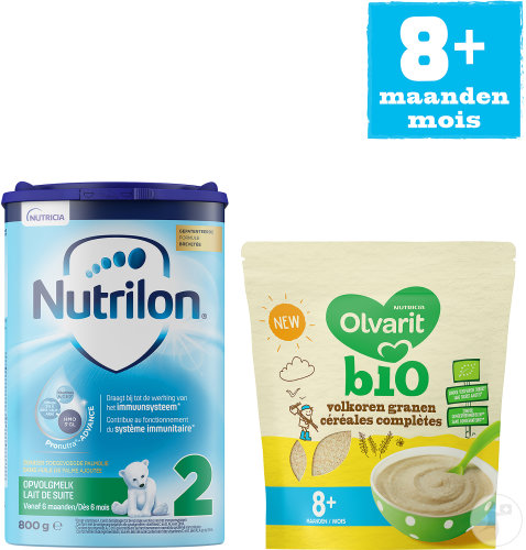 Nutrilon Pack Petit Déjeuner Bébé Dès 6 Mois Lait De Suite Et Olvarit Céréales Complètes 1 Set