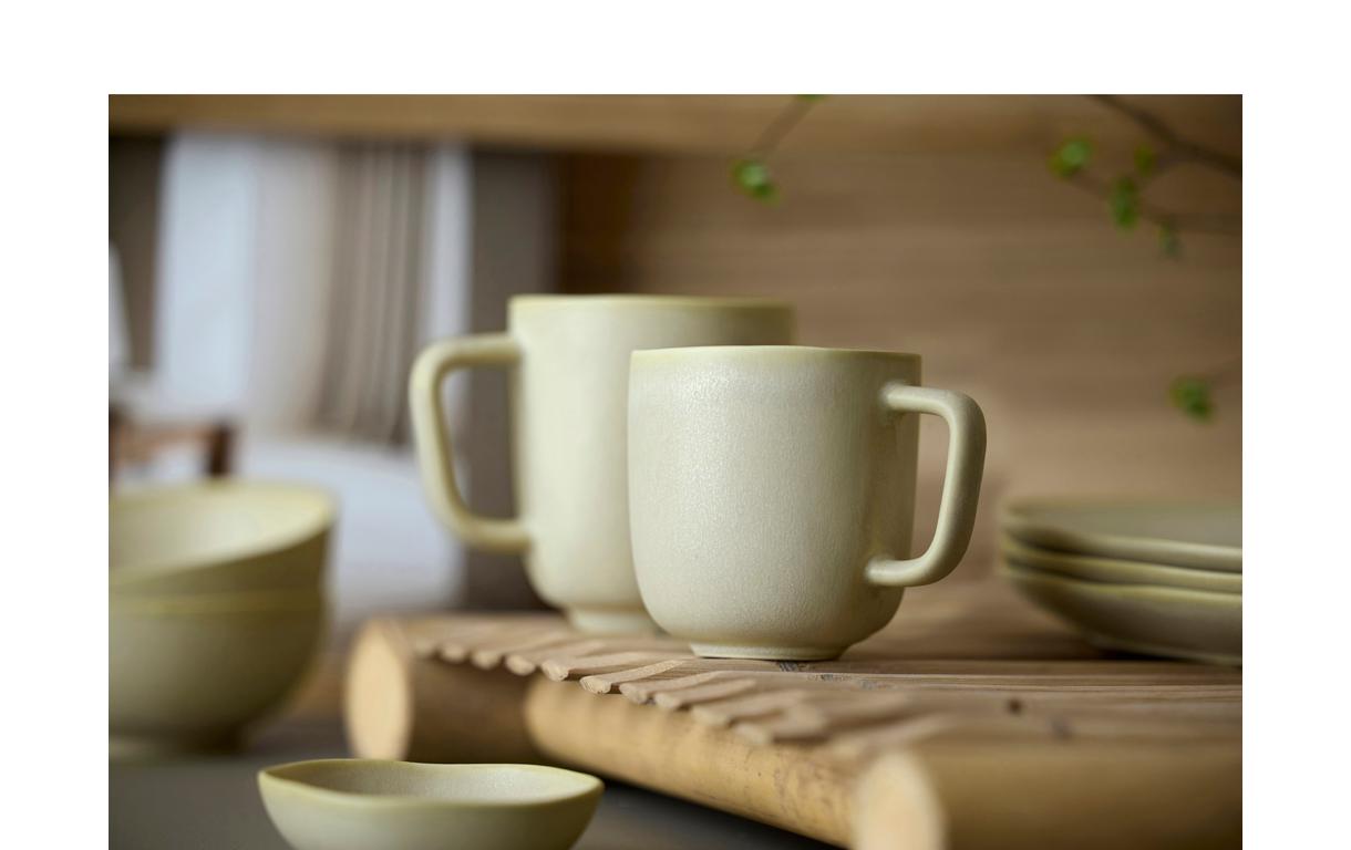 Kaffeetasse Shoku 330 ml, 6 Stück, BeigeTassen-Set aus Steinzeug