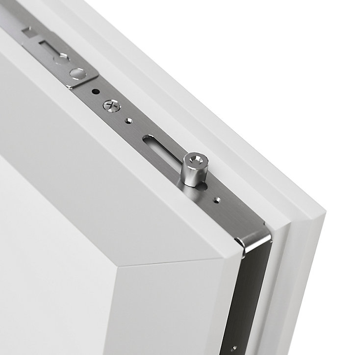 Fenêtre PVC 1 vantail oscillo-battant GoodHome blanc - l.40 x h.45 cm, tirant droit